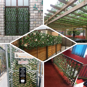 Artificial natural retractable fence yard fence wall protection