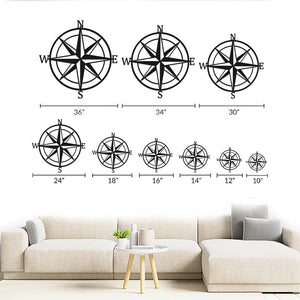 Compass Metal Wall Art for Travel Enthusiast Gift