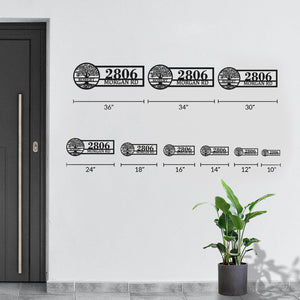 Custom Tree Of Life Metal Address Sign House Numbers