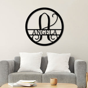 Personalized Family Name Outdoor Metal Monogram Sign For New Home Gift