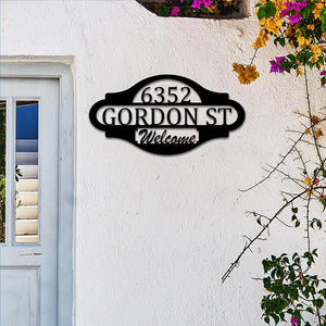 Custom Welcome Sign Address Metal Sign House Numbers