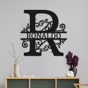 Personalized Last Name Monogram Metal Signs For Anniversary Gift