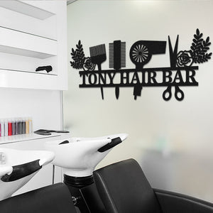 Custom Metal Hair Stylist Sign for Barber Shop Decor