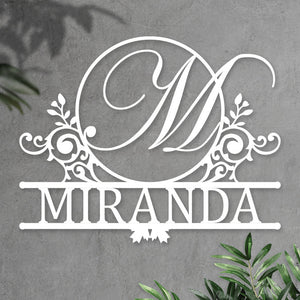 Personalized Metal Split Monogram Sign For Creative Gift