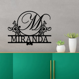 Personalized Metal Split Monogram Sign For Creative Gift