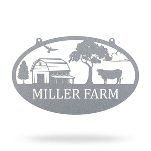 Personalized Cow Name Metal Monogram Sign for Farm Decor
