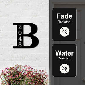 Personalized Last Name Monogram Address Sign House Numbers for Home