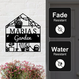 Custom Metal Greenhouse Sign Hanging Garden Sign