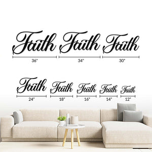 Faith Word Metal Wall Art Decor for Dining Room Kitchen Door Decorations
