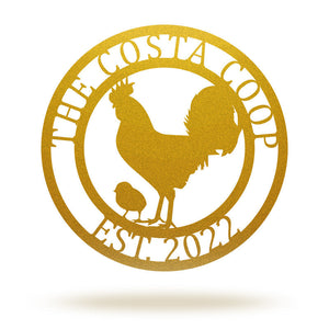 Custom Metal Chicken Coop Sign for Farm & Ranch