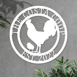 Custom Metal Chicken Coop Sign for Farm & Ranch