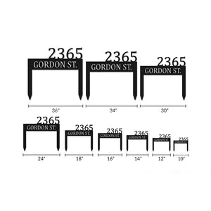 Personalized Metal Address Yard Sign House Numbers for Home
