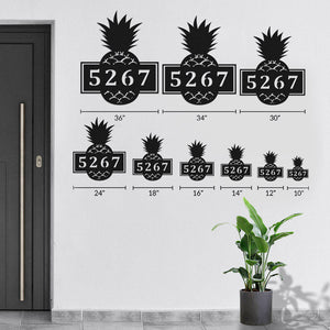 Custom Pineapple Metal Address Sign Metal House Numbers