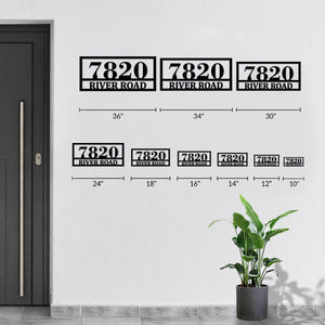 Custom Rectangle Metal House Numbers Address Metal Sign