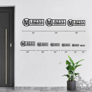 Custom Name Metal Address Sign Address Numbers for House