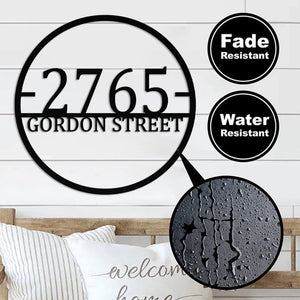 Custom Outdoor Metal Address Sign House Numbers for House Decor