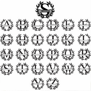 Custom Monogram Split Letter Name Metal Sign for Your Love - iWantDIY