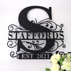 Personalized Address Metal Sign Initial Letter House Numbers for Home & Garden - iWantDIY