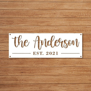 Personalized Metal Sign Wall Art Family Name Signs Outdoor Signs - iWantDIY